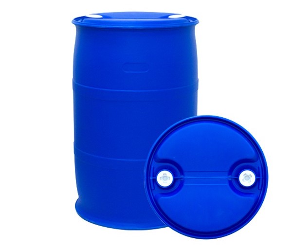 Phuy nhựa xanh dương hai nắp nhỏ kèm hình nhìn từ trên xuống