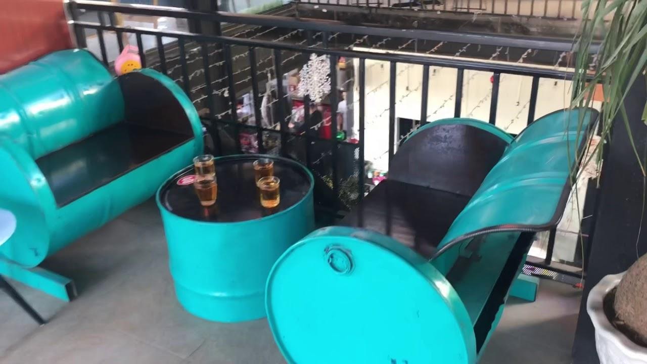 Thiết kế độc đáo của thùng phi sắt trong việc trang trí